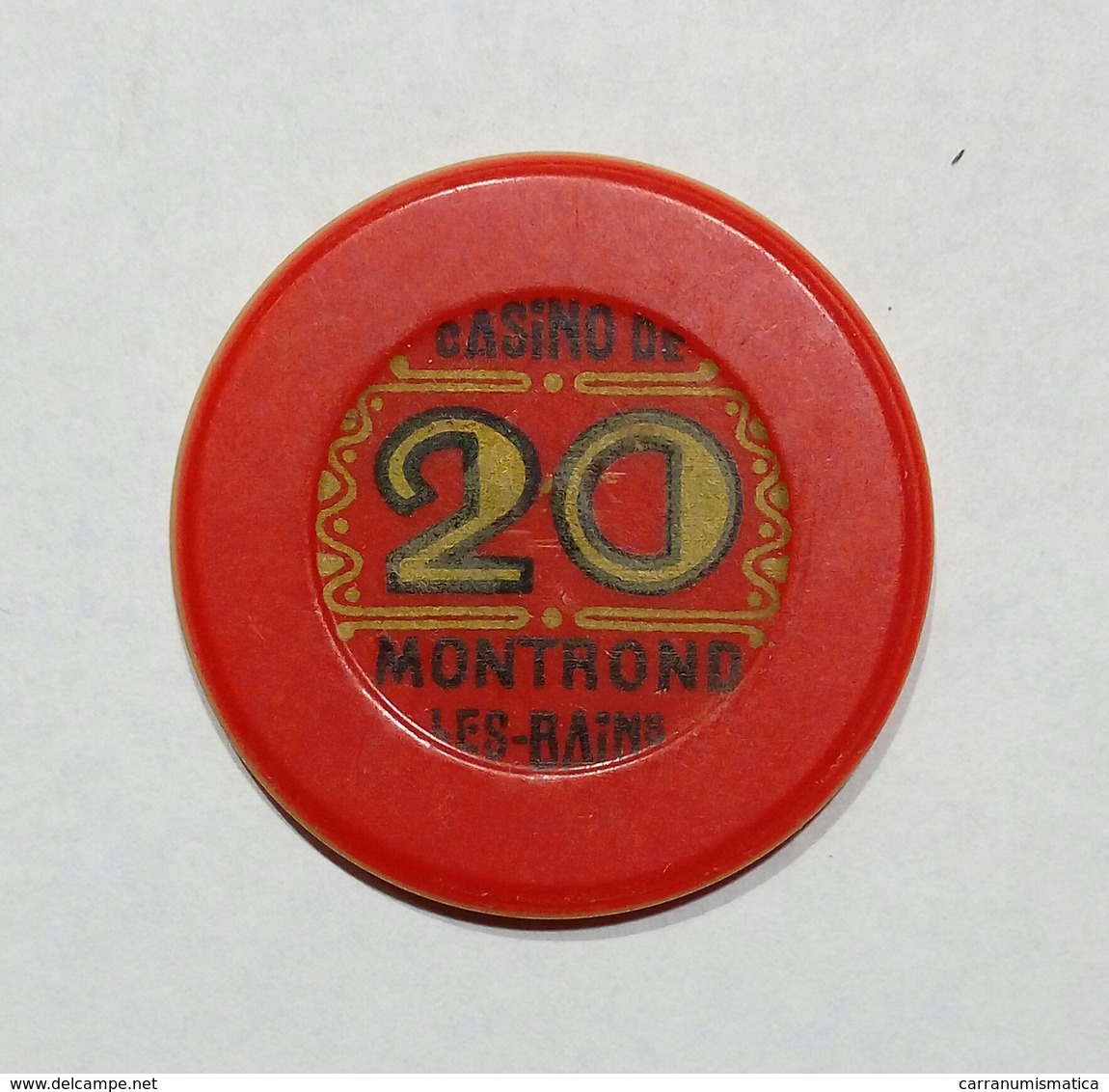 FRANCIA / FRANCE - MONTROND Les BAINS - CASINO - CHIP / FICHE / TOKEN Da 20 - Casino