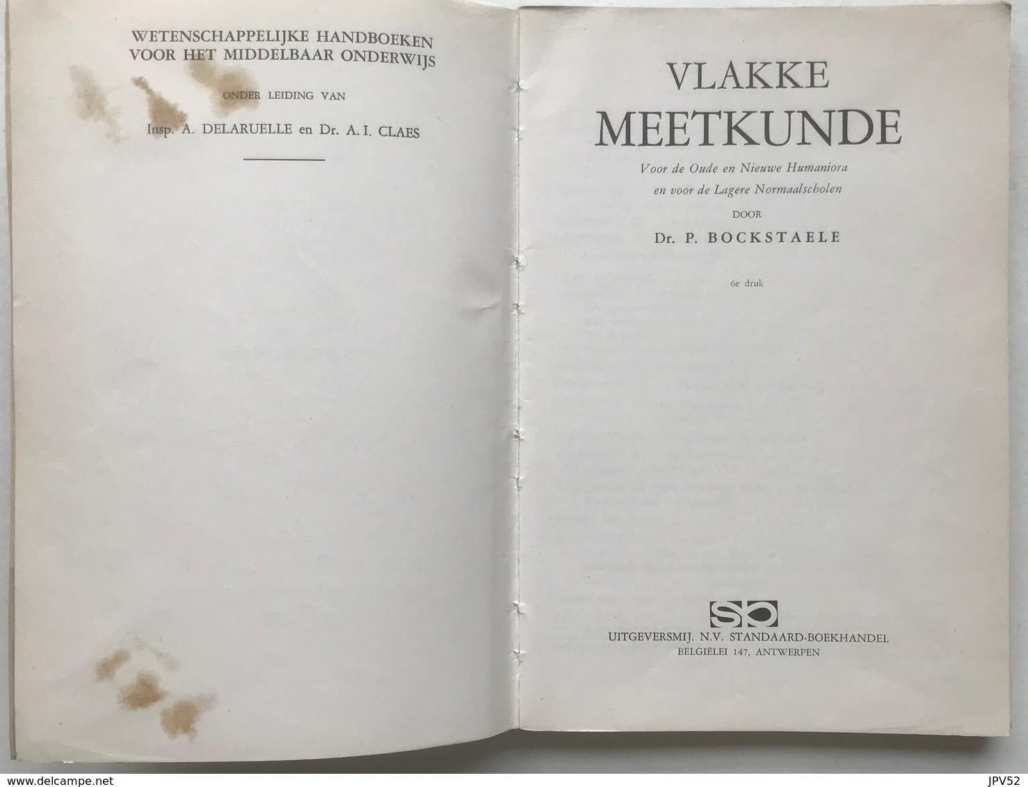 (27) Vlakke Meetkunde - Dr. P. Bockstaele - 297p. - 1967 - Scolaire