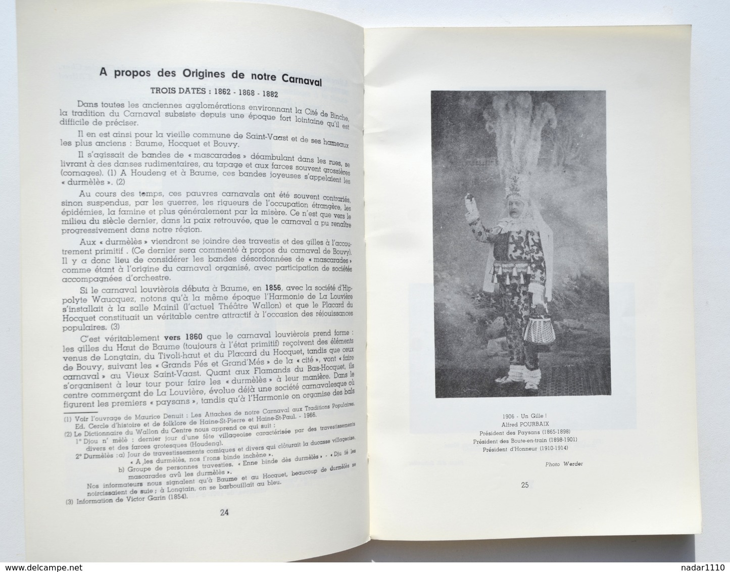 La Louvière : Le Carnaval louviérois 1856-1966 / Baume, Bouvy, Hocquet, St Vaast,