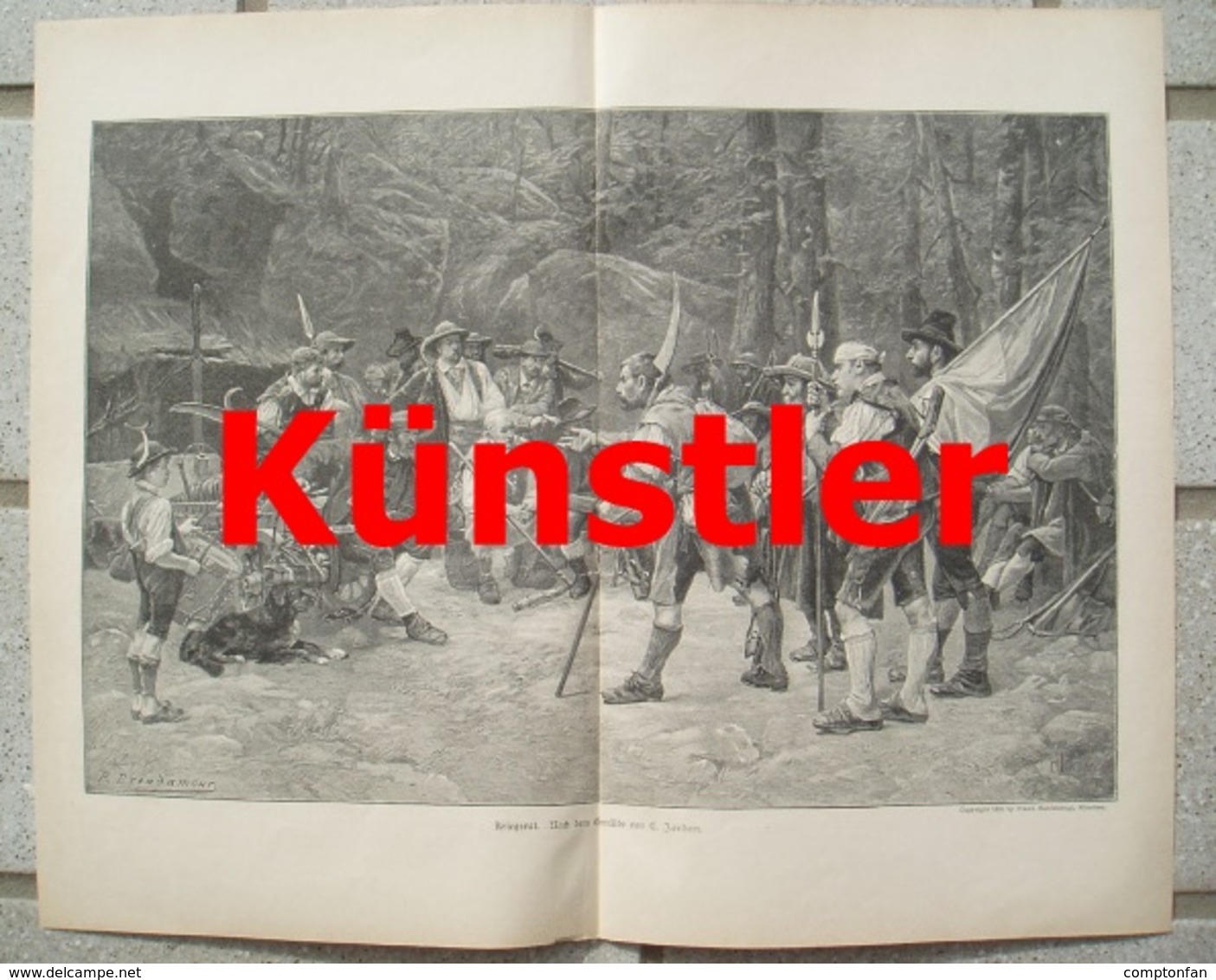 1731 Jordan Kriegsrat Andreas Hofer 35x26 Cm Druck  1897 !! - Dokumente