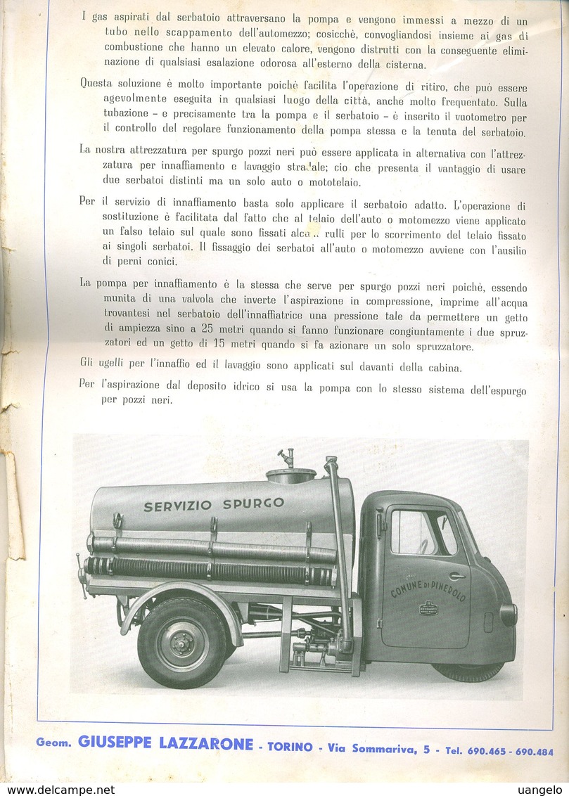 290 CAMION SERVIZIO INNAFFIAMENTO CITTA DI CAGLIARI , COSTIPAMENTO VERBANIA E PINEROLO BREV. GLG - Documenti Storici