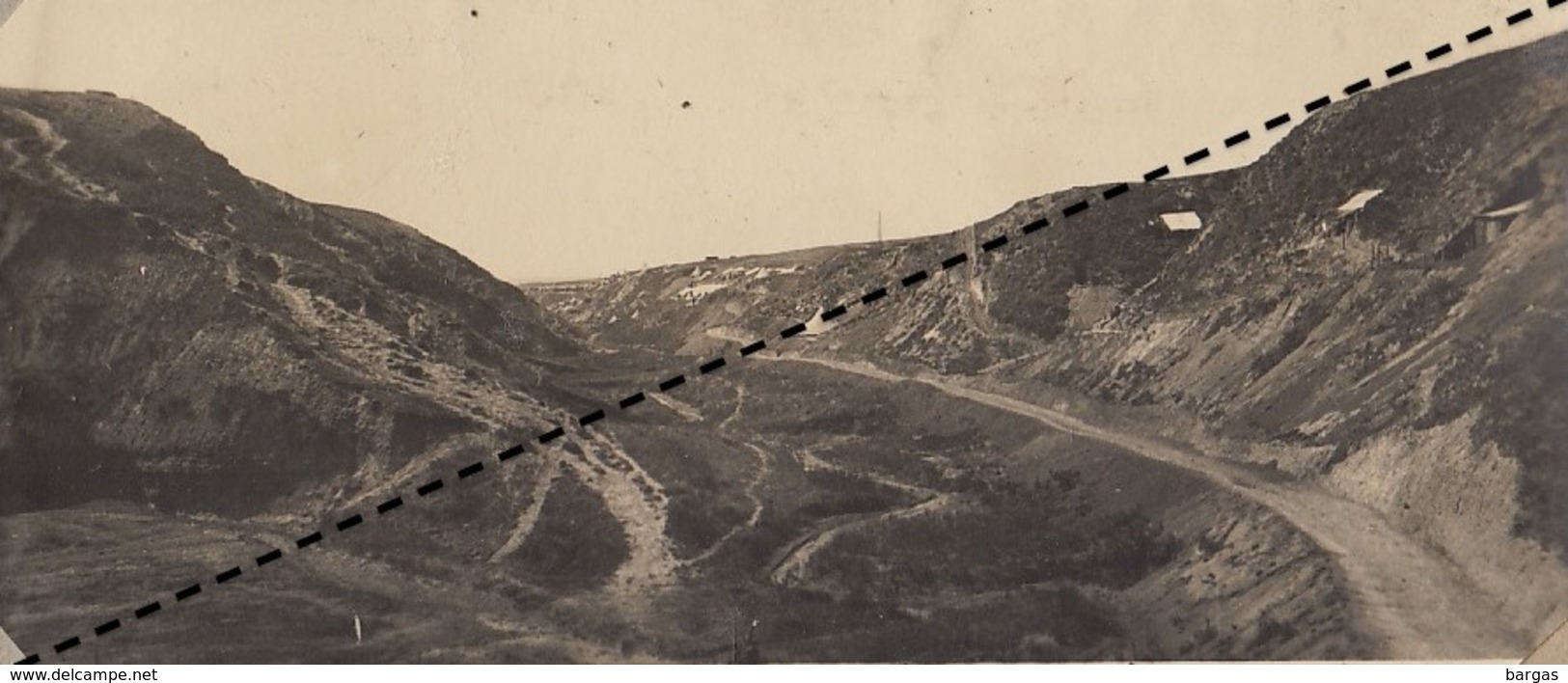 1916 Photo Panoramique Armée Française Au Front De Salonique Macédoine Campement Militaire à Bumardza - Krieg, Militär