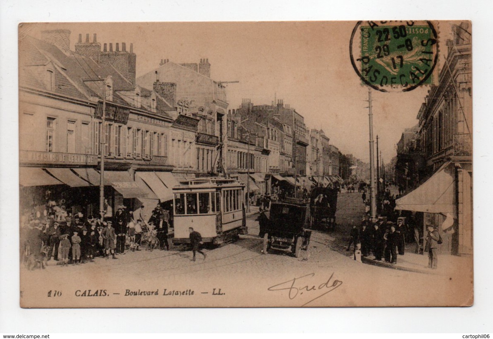 - CPA CALAIS (62) - Boulevard Lafayette 1917 (belle Animation) - Editions Lévy 176 - - Calais