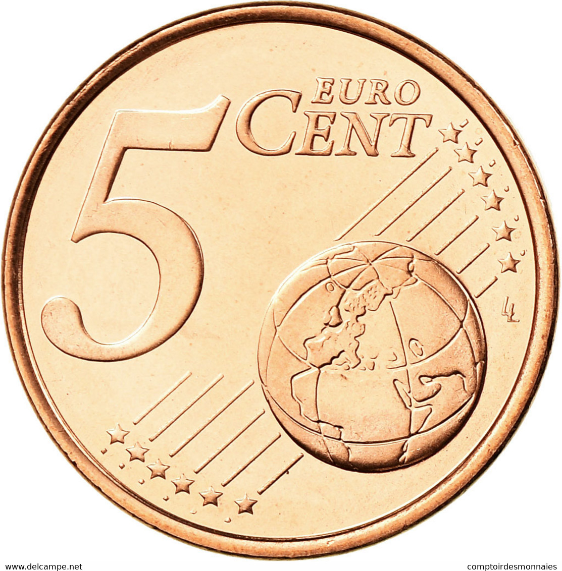 Chypre, 5 Euro Cent, 2008, FDC, Copper Plated Steel, KM:80 - Zypern