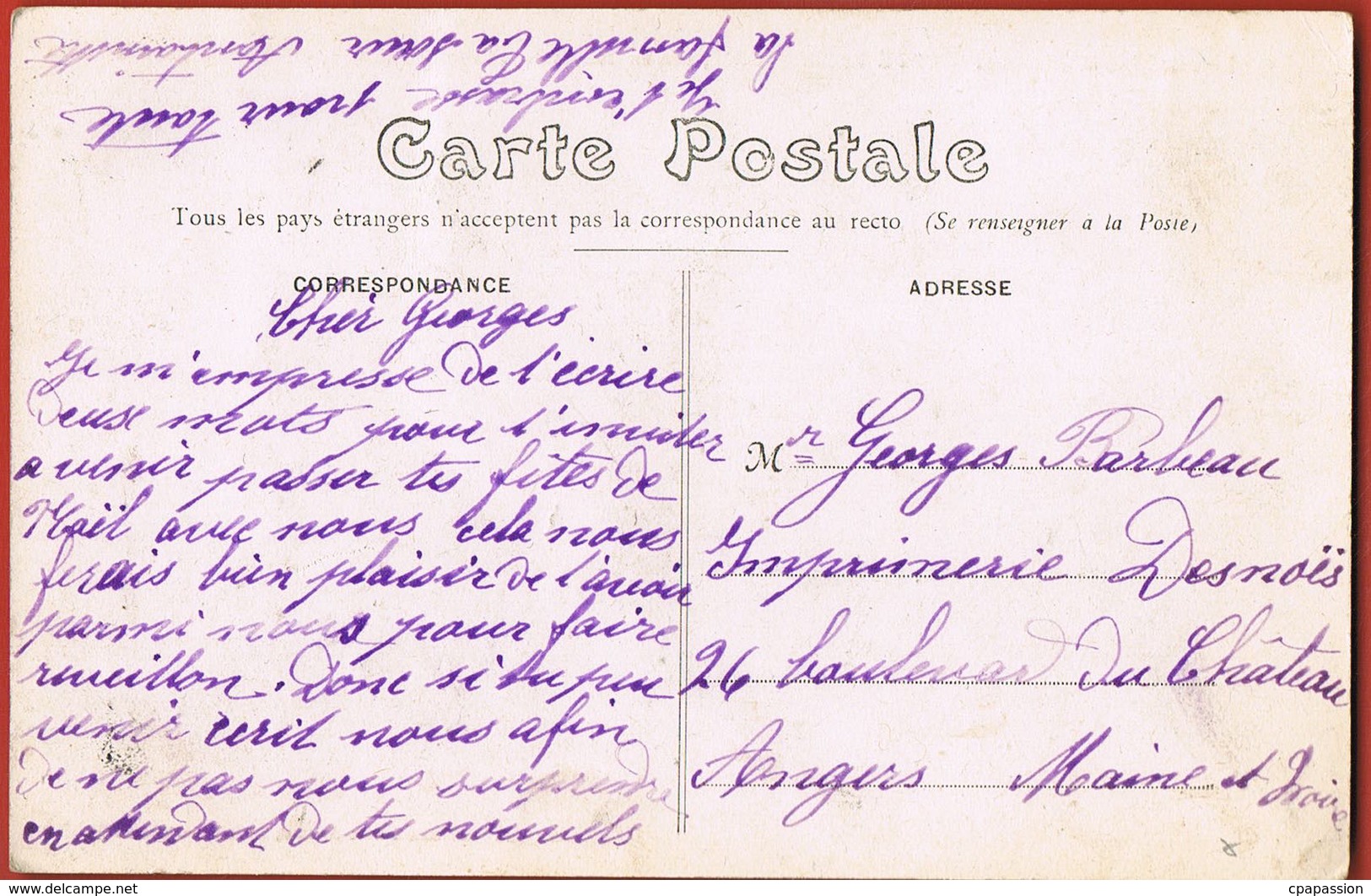 CPA 85- Les SABLES D'OLONNE- Café Restaurant ,rue Du Thabor 61 Et Rue Nationale 1- Voyagée 1908 -Scans Recto Verso- - Sables D'Olonne