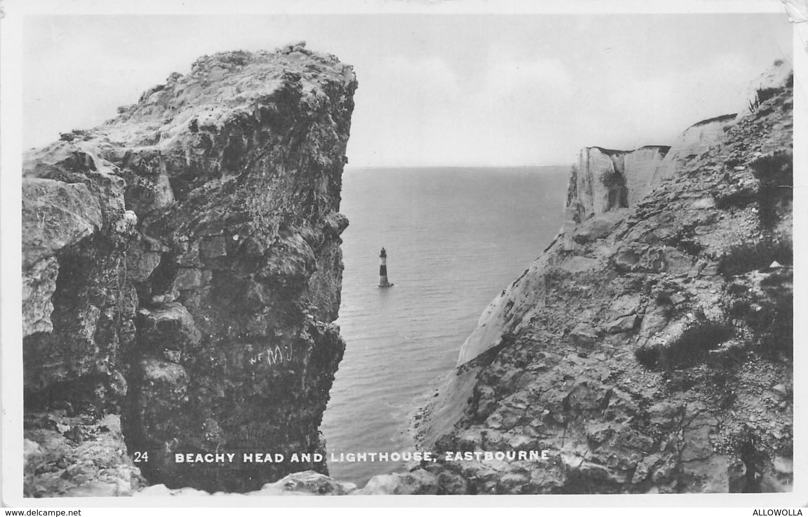 6637 " BEACHY HEAD AND LIGHTHOUSE-EASTBOURNE" - CART. POST ORIG. SPEDITA 1932 - Eastbourne