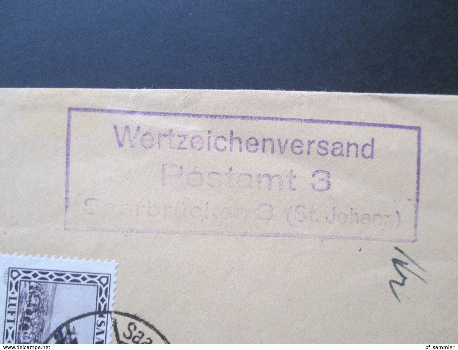 Saargebiet 1930 Flugpostmarken Nr. 126 / 127 MiF Einschreiben Saarbrücken 3 (St. Johann) Nach München Wertzeichenversand - Cartas & Documentos