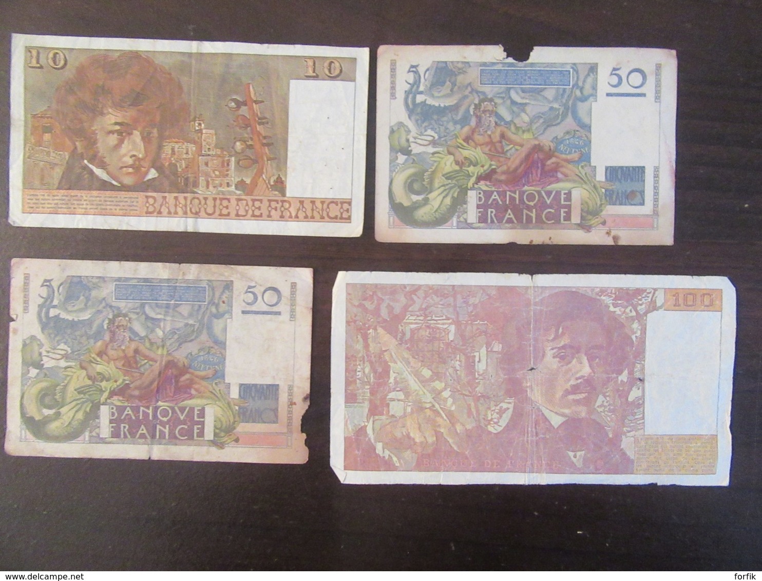 8 Billets De Banque Français - 10 Francs à 100 Francs - 1939 à 1993 - Etats Divers - Autres & Non Classés