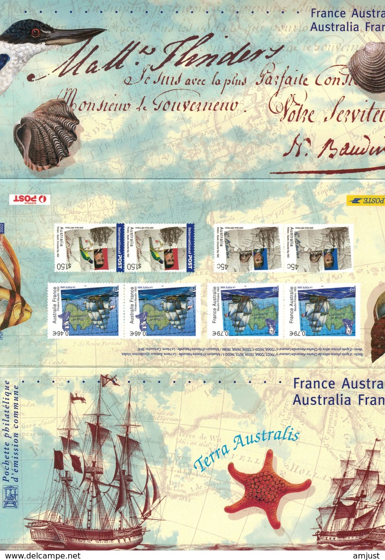 France // 2002 // Pochette Emissions Communes: France Australie  No.21 - Covers & Documents