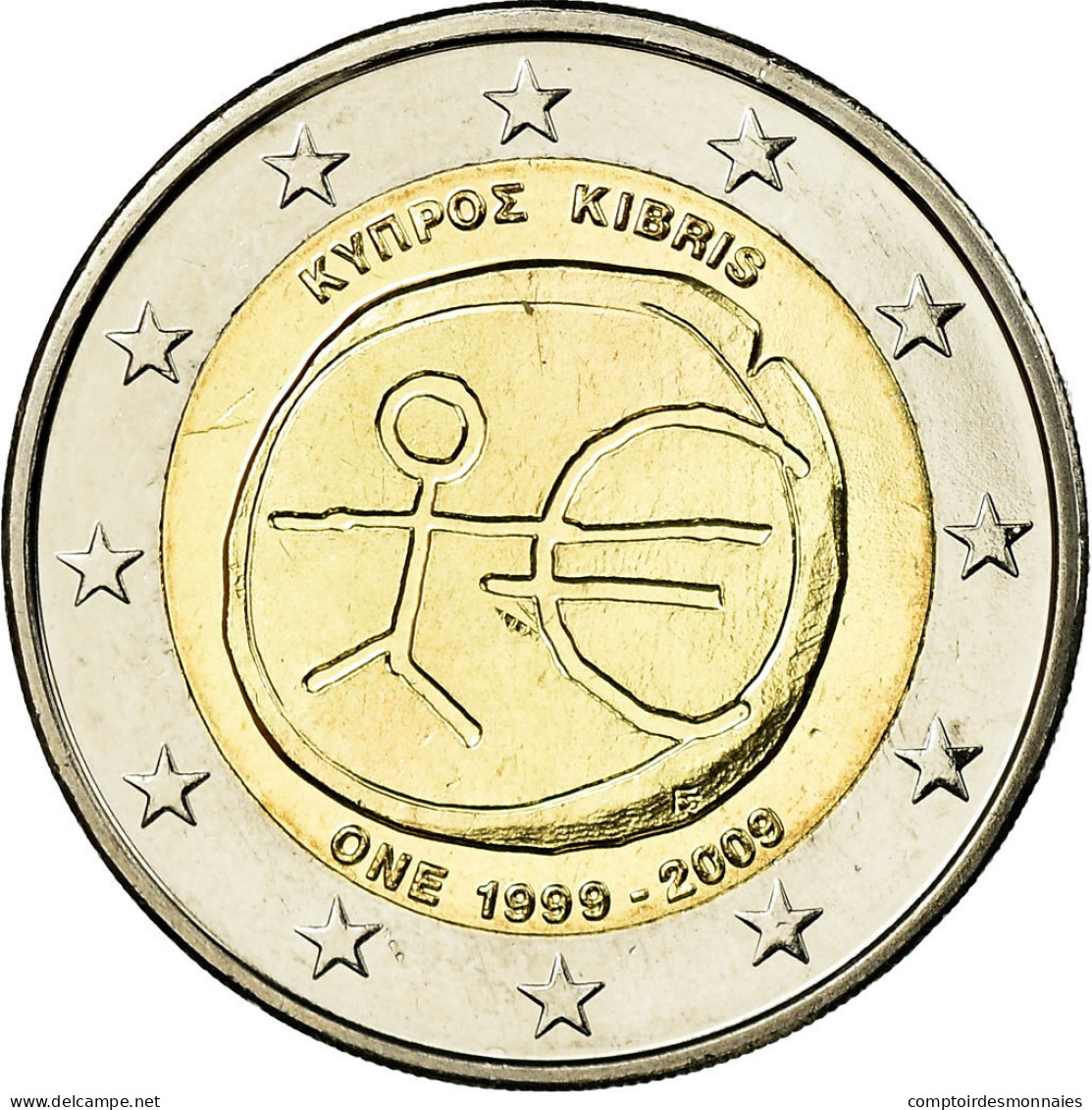 Chypre, 2 Euro, EMU, 2009, FDC, Bi-Metallic, KM:89 - Chypre