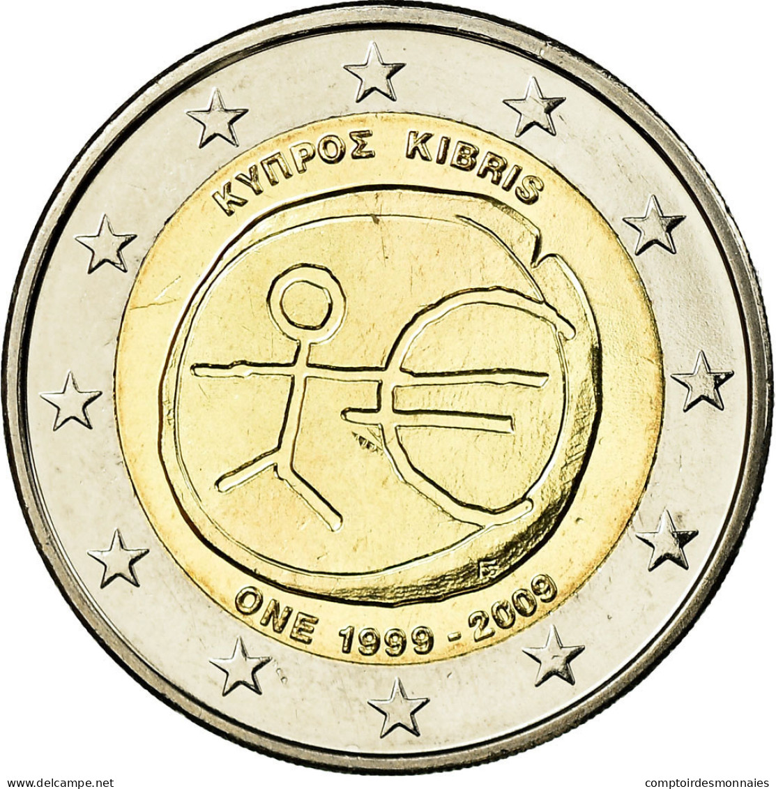 Chypre, 2 Euro, EMU, 2009, FDC, Bi-Metallic, KM:89 - Chipre