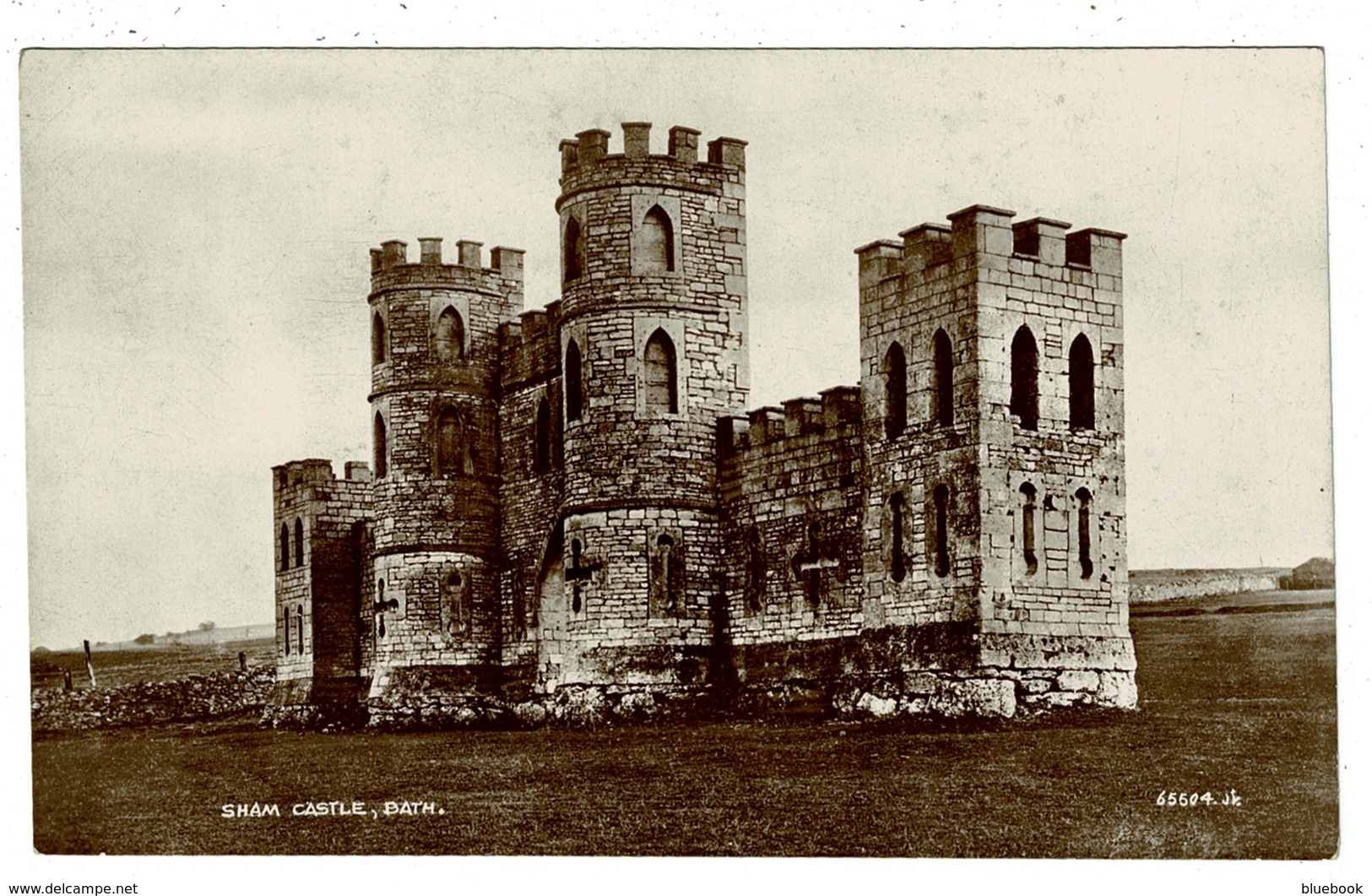 Ref 1340 - Early Real Photo Postcard - Sham Castle Bath - Somerset - Bath
