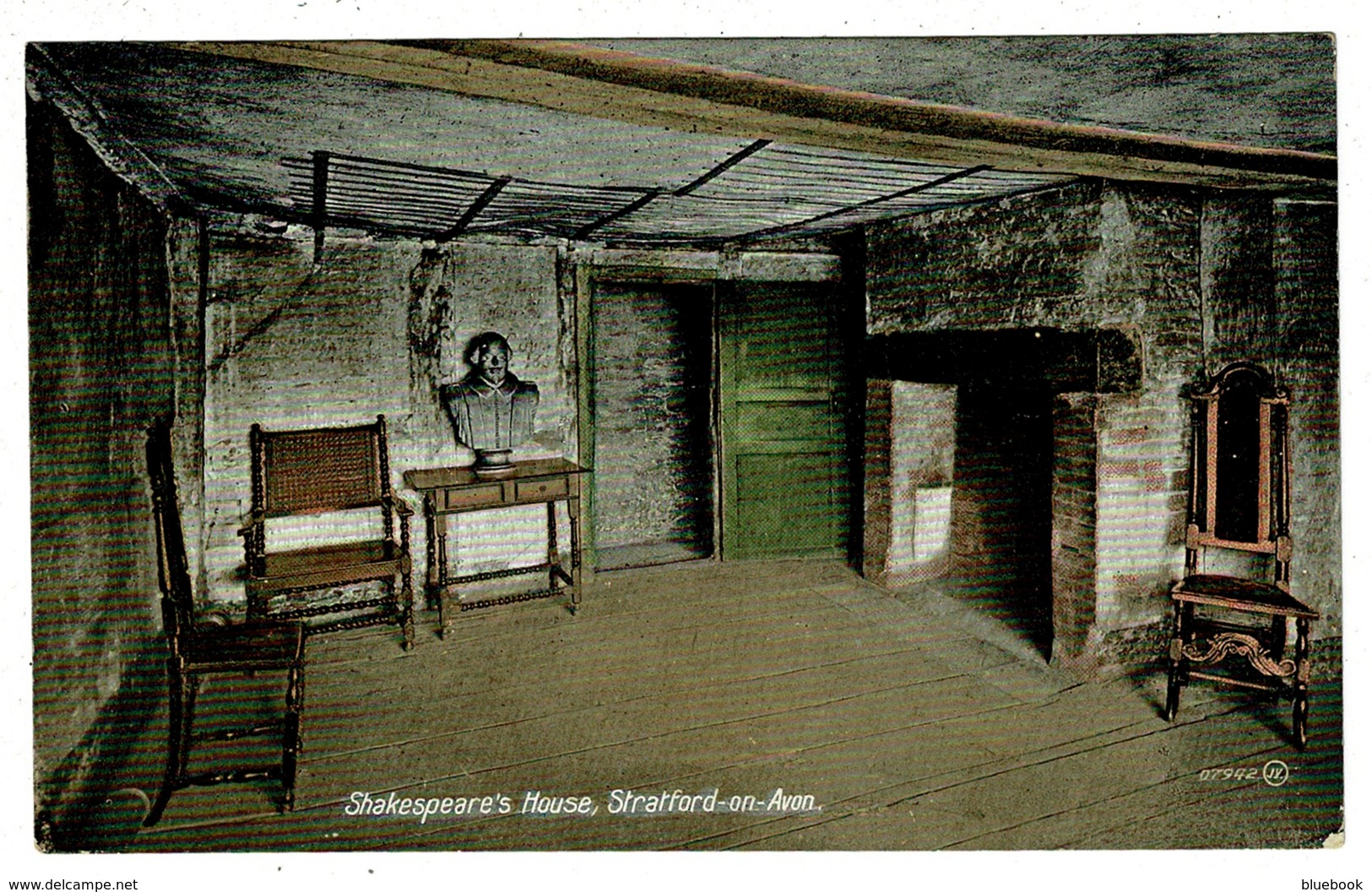 Ref 1340 - 1910 Postcard - Shakespeares House - Stratford On Avaon - South Yardley Cancel - Stratford Upon Avon