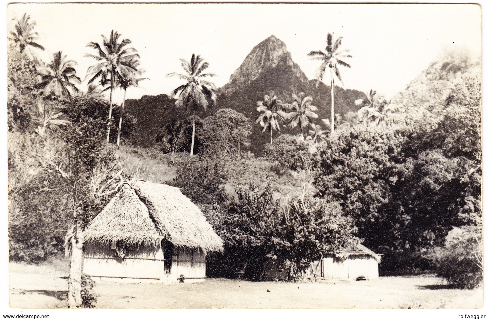 Rarotonga Nativ Shacks Ungebrauchte Fotokarte - Cook