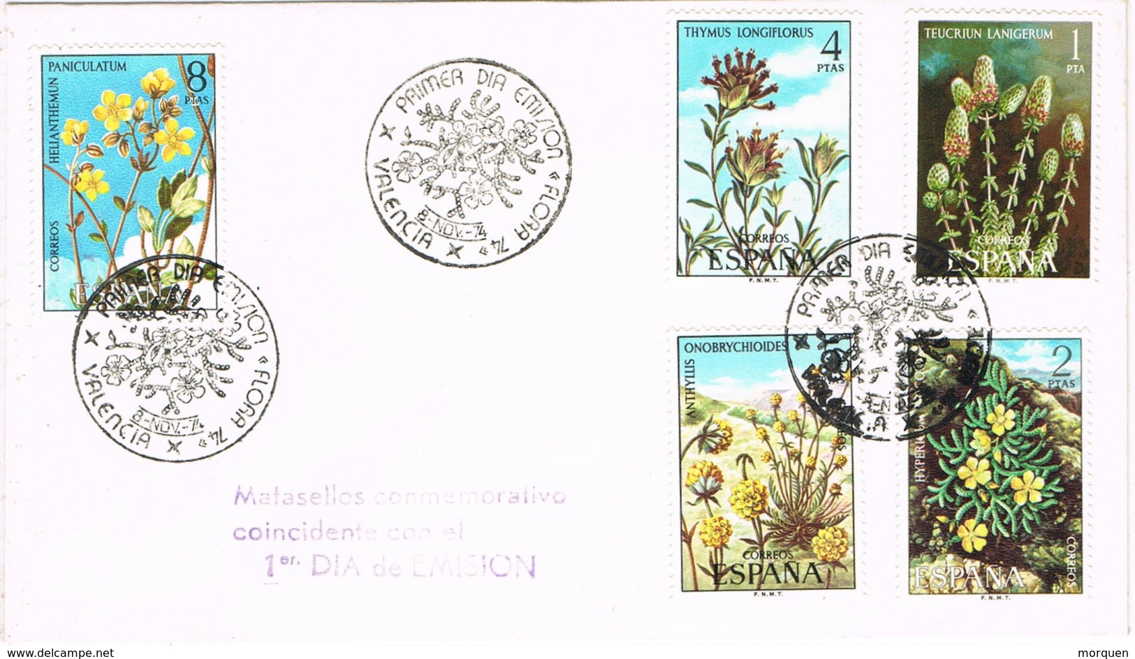 35928. Carta VALENCIA 1974. Feria Internacional Iberflora. FLORA - Cartas & Documentos