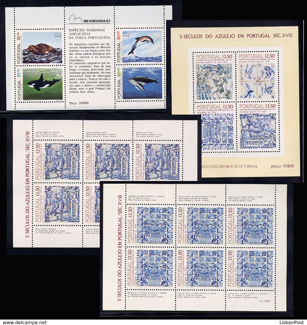 1983 Portugal Azores Madeira Compl. Year MNH Blocks. Année Compléte Blocs NeufSansCharnière. Ano Blocos NovoSemCharneira - Années Complètes