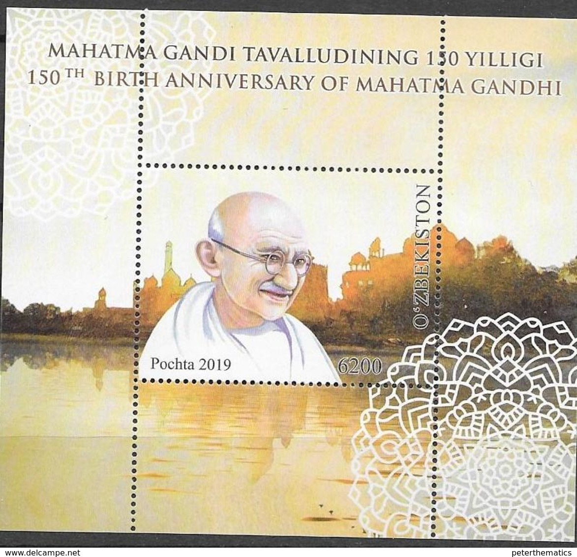 UZBEKISTAN, 2019, MNH,  GANDHI, S/SHEET - Mahatma Gandhi