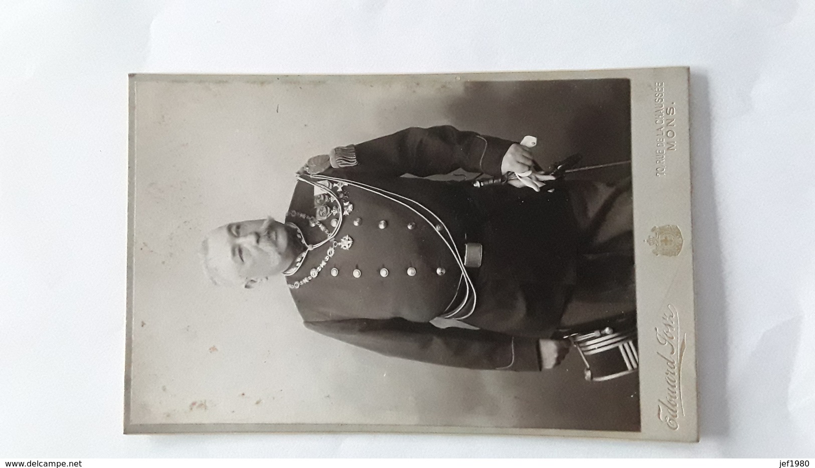 AFMETINGEN 16 CM OP 11 CM FOTO  EDOUARD JOSZ MONS SOUVENIR MAJOR AAN COLONEL - Guerra, Militares