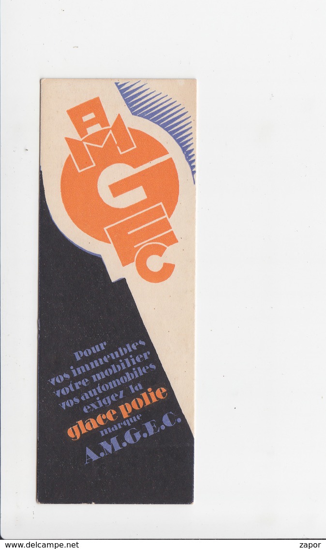 Bladwijzer / Signet / Bookmark - A.M.G.E.C. - Manufacture De Glaces - Bruxelles - Marque-Pages