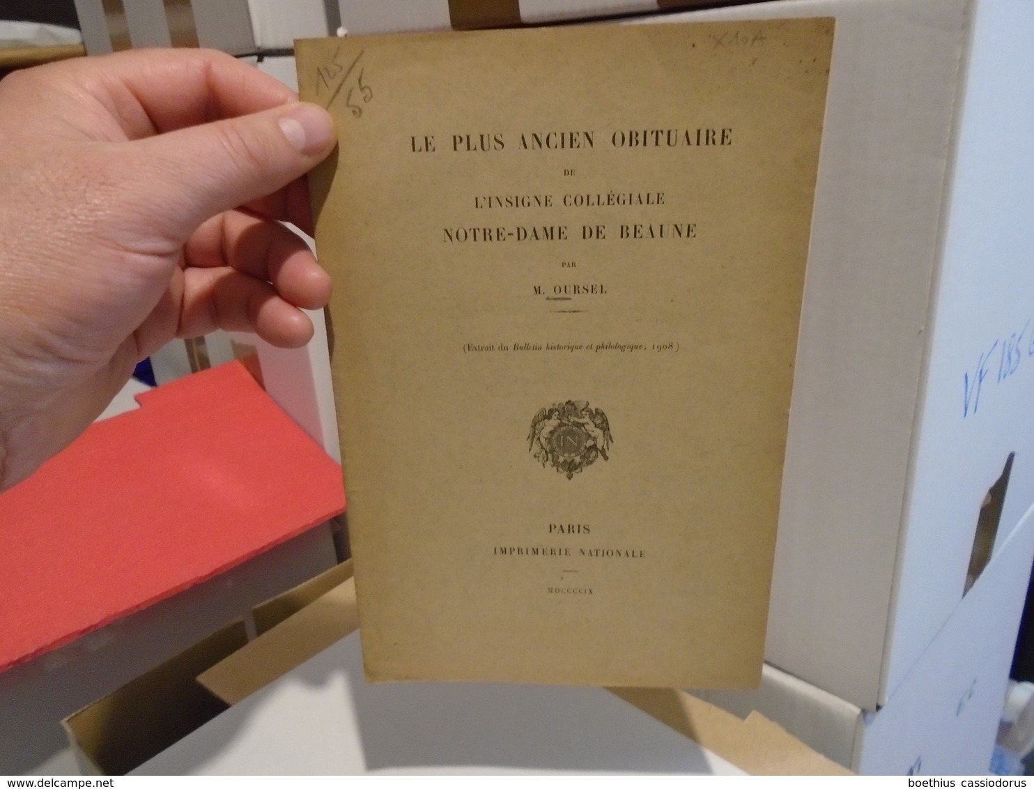 LE PLUS ANCIEN OBITUAIRE DE L'INSIGNE COLLEGIALE NOTRE-DAME DE BEAUNE  1909  M. OURSEL / Beaune, Roman, Bourgogne... - Bourgogne