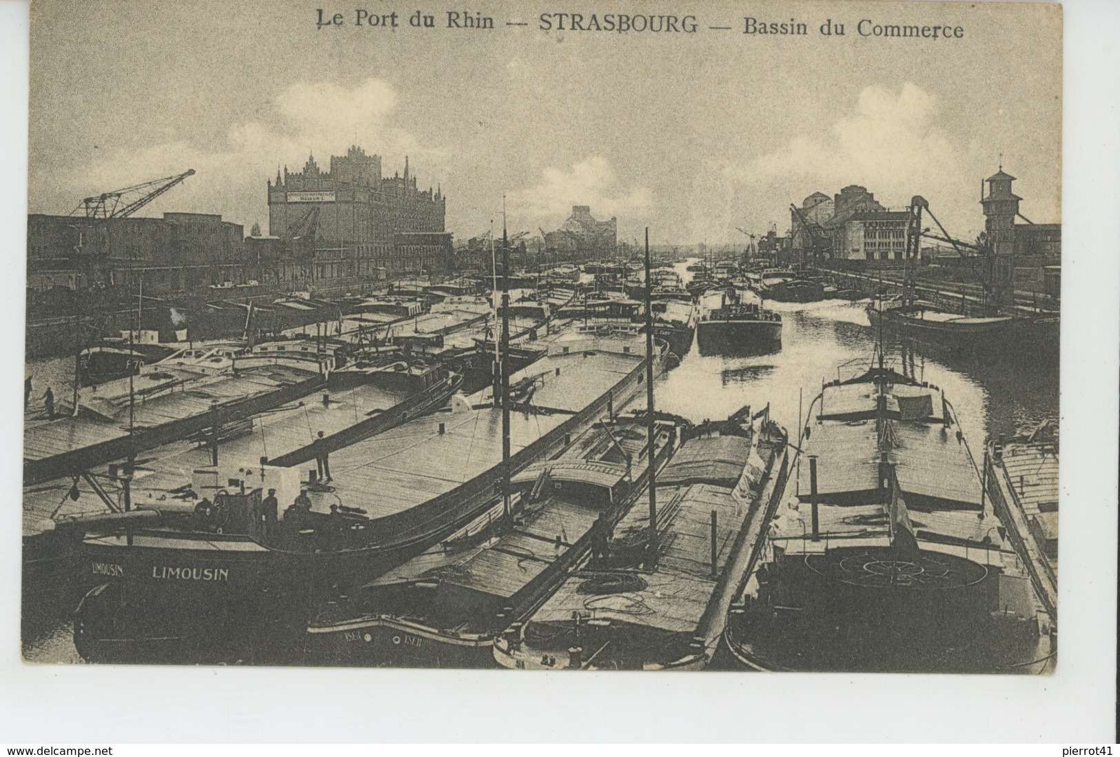 STRASBOURG - Le Port Du Rhin - Bassin Du Commerce (péniches Dont Péniche "LIMOUSIN ") - Strasbourg