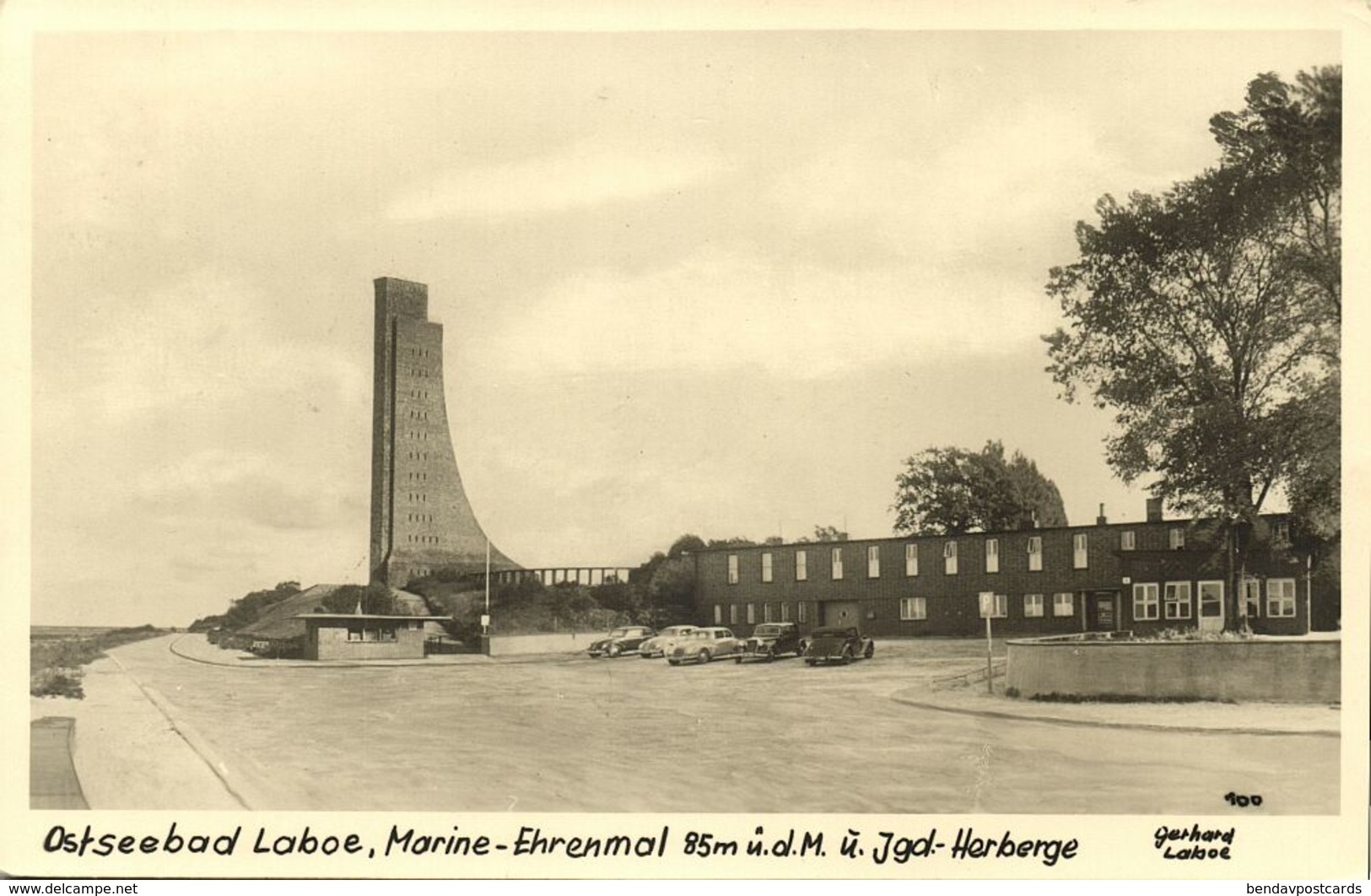 Ostseebad LABOE, Marine-Ehrenmal Und Jugendherberge (1954) Foto-AK - Laboe