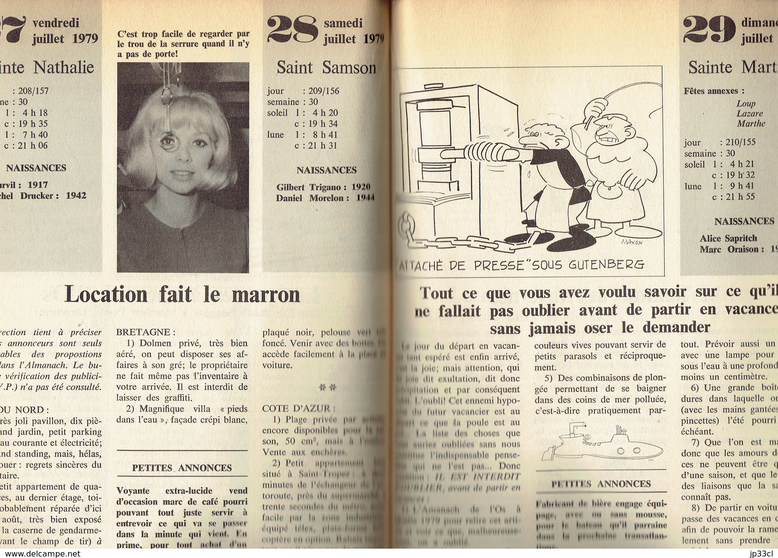 L'Os à Moelle 2e Année, Almanach 79 (Fondateur Pierre Dac, Directeur Jacques Pessis) - Humour