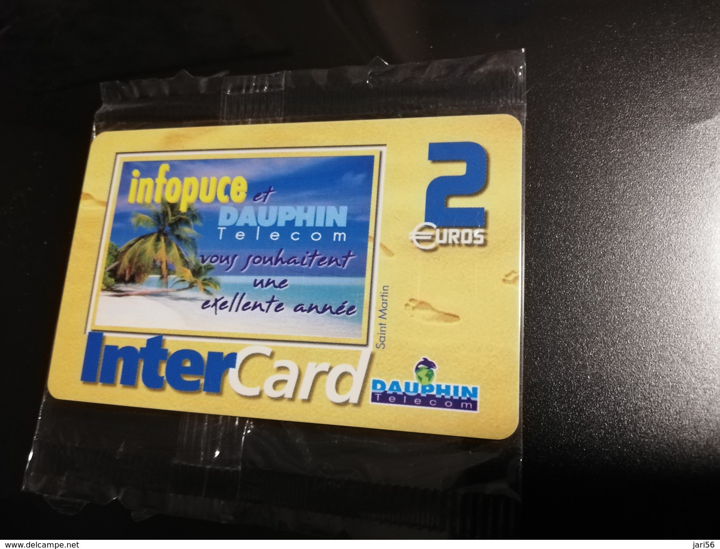 Phonecard St Martin FRENCH CARIBBEAN INTERCARD 2 Euro MINT In Blister No 43  ** 073 ** - Antillen (Französische)