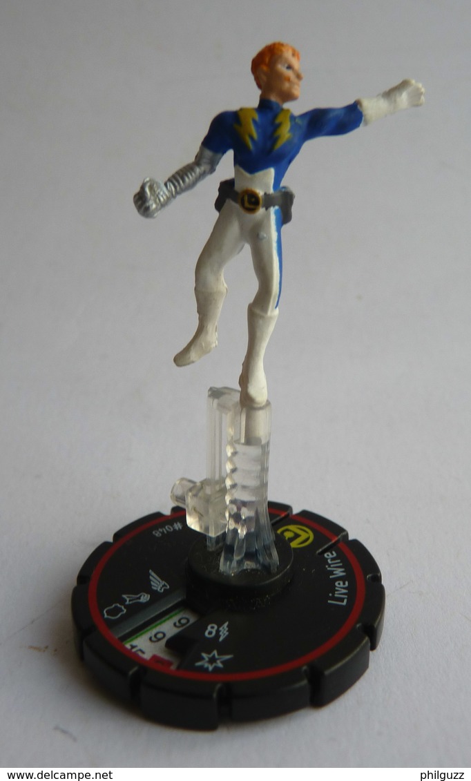 FIGURINE HEROCLIX DC LIVE WIRE Rareté 4 Socle ROUGE - Marvel Heroes