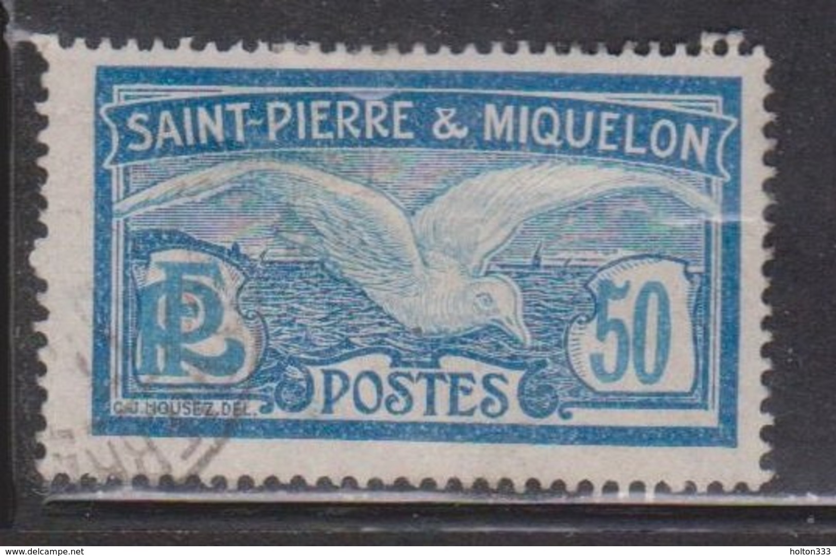 ST PIERRE ET MIQUELON Scott # 98 Used - Seagull - Oblitérés