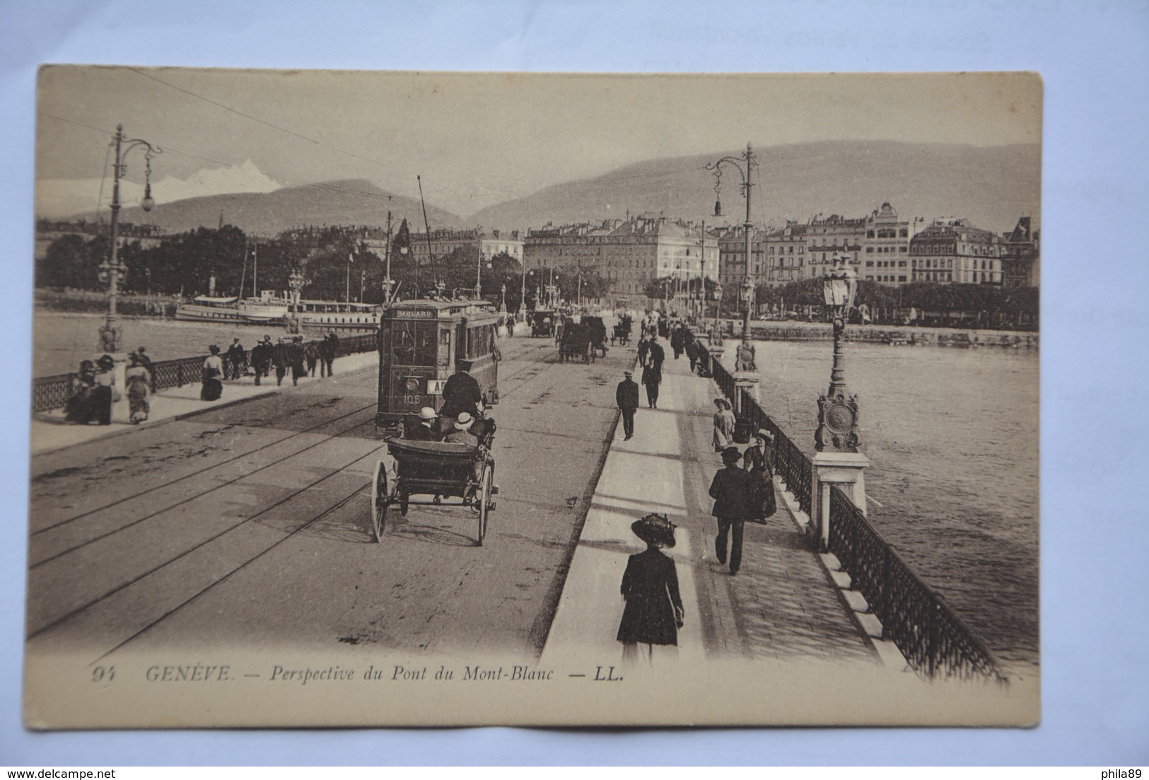 GENEVE-perspective Du Pont Du Mont-blanc - Genève