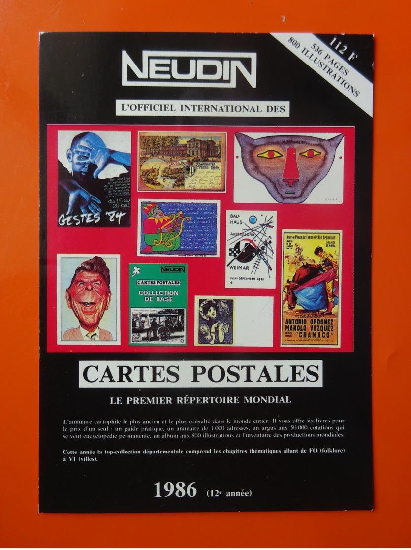 ET/223 CLUB NEUDIN OFFICIEL INTERNATIONAL DES CARTES POSTALES PARIS / Timbre Poste Saint St Germain De Livet 1986 - Bourses & Salons De Collections