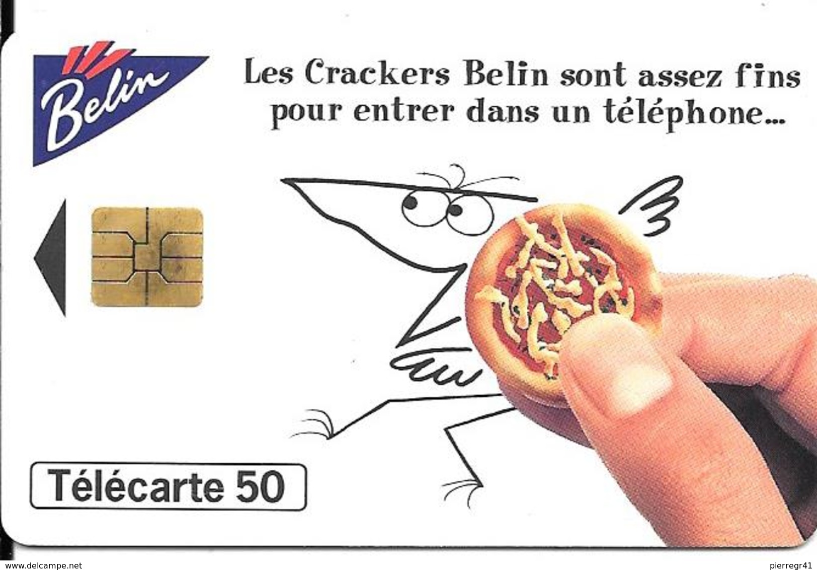 CARTE-PUBLIC-50U-F 610-SO3-DN JG-12/95-BELIN CRACKERS-N° En Vague-N°Puce Commence 6-Utilisé-TBE- - 1995