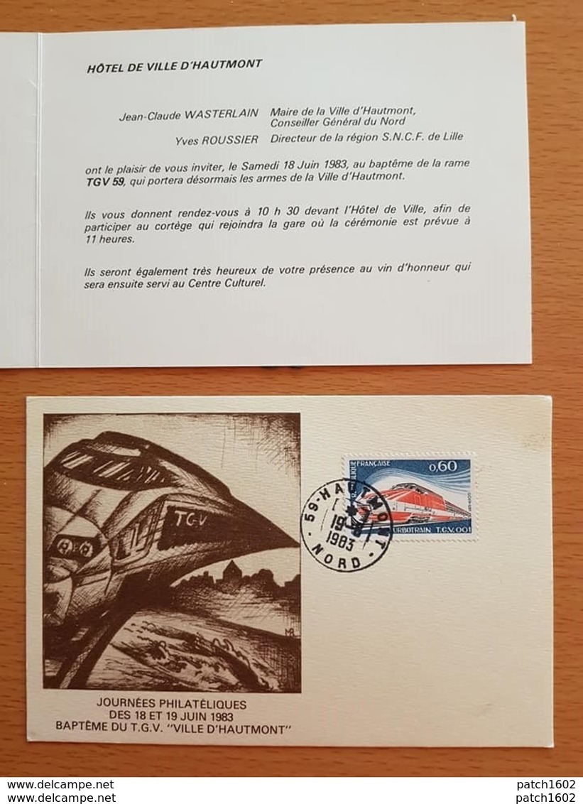 HAUTMONT Baptême Du TGV 18/19 Juin 1983 - Andere & Zonder Classificatie