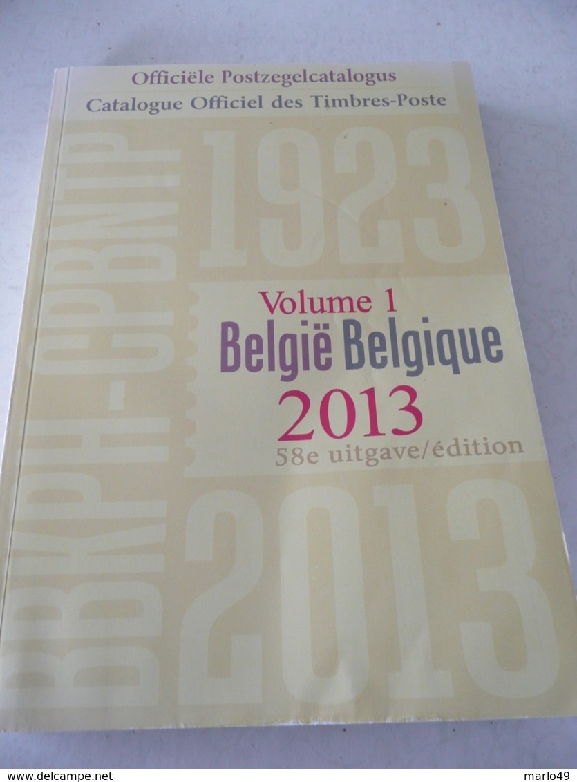 POSTZEGELCATALOGUS  BELGIE 2013 VOLUME 1 & VOLUME 2 - België
