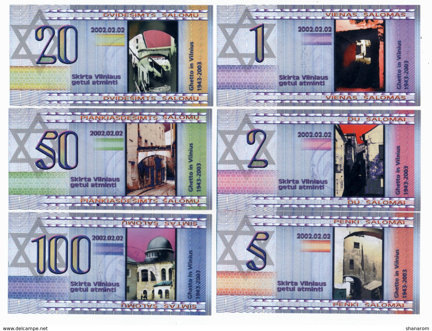 2002 // LIETUVOS // GHETTO IN VILNIUS // Six Notes // UNC - Lituanie