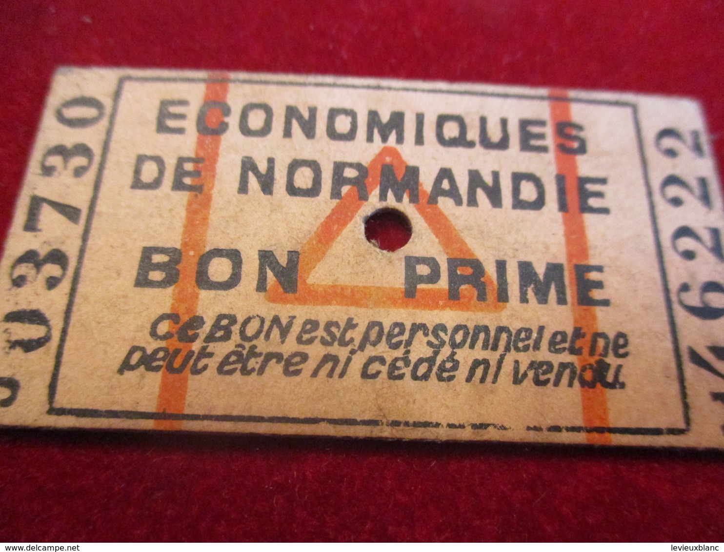 Carton De Nécessité/Bon Prime/ECONOMIQUES De NORMANDIE/Ce Bon étant Personnel Ne Peut être.../Vers 1920-1940      TCK184 - Altri & Non Classificati