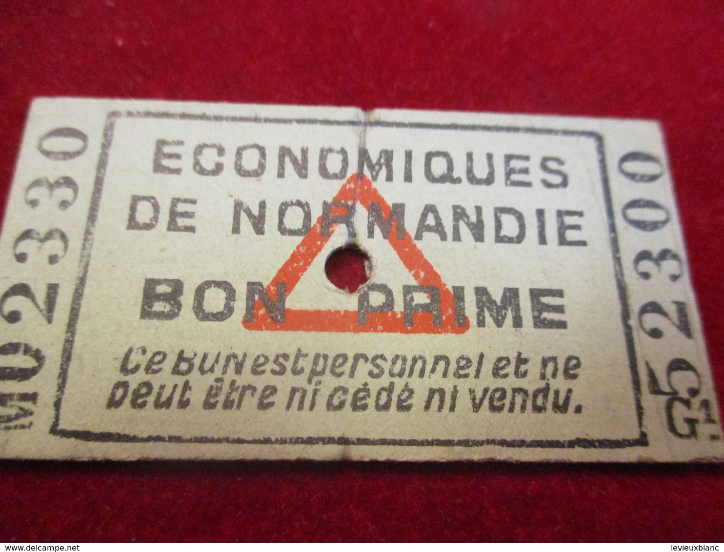 Carton De Nécessité/Bon Prime/ECONOMIQUES De NORMANDIE/Ce Bon étant Personnel Ne Peut être.../Vers 1920-1940      TCK185 - Other & Unclassified