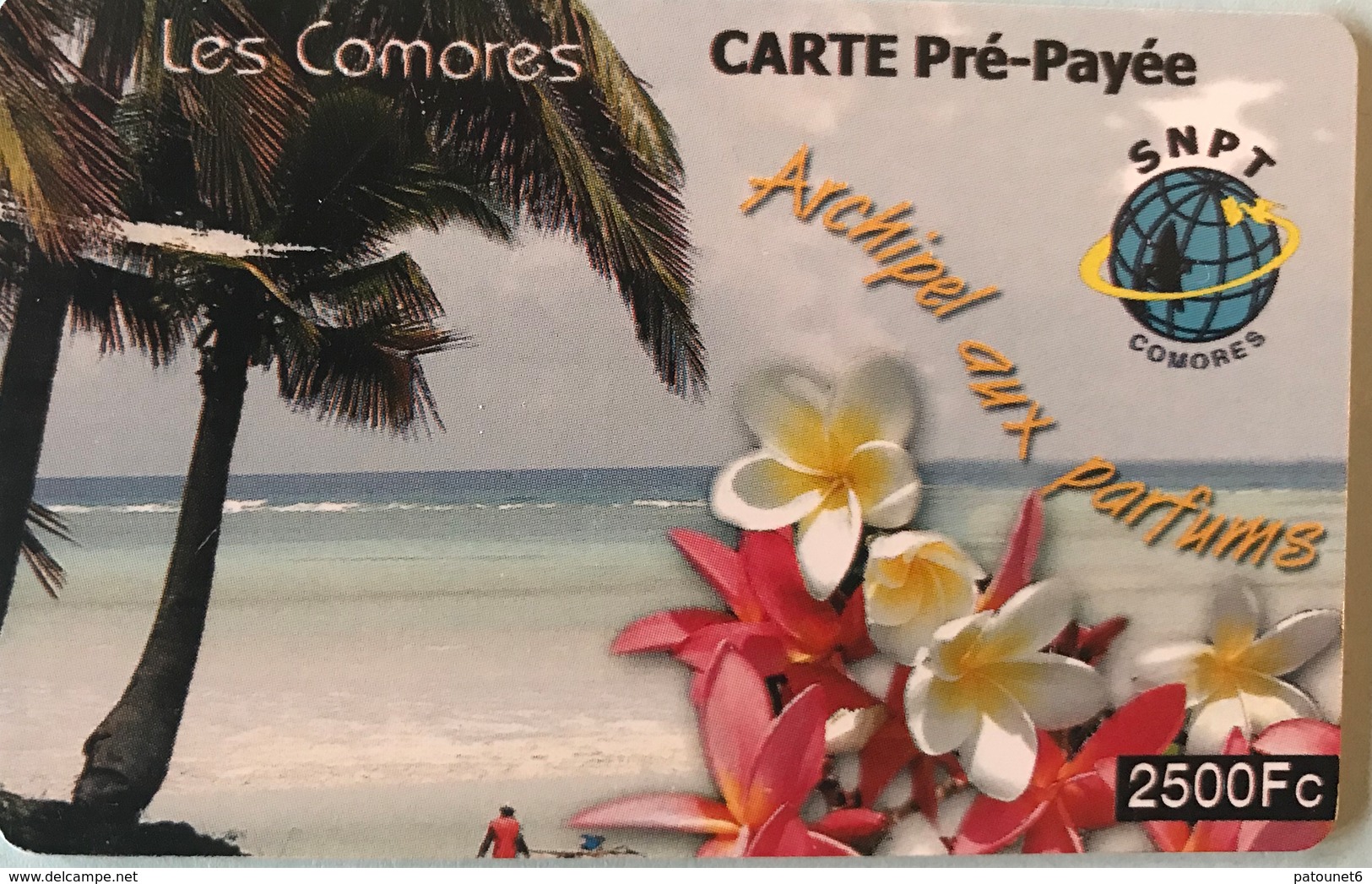 COMORES  - Prepaid  -  SNPT  - Archipel Au Parfum - 2.500 Fc - Comores