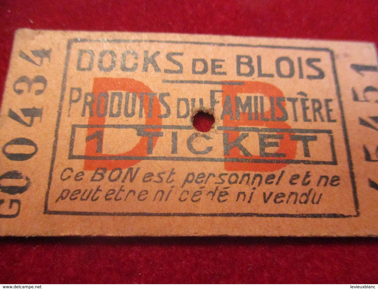 Carton De Nécessité/Bon Prime/DOCKS De BLOIS/Ce Bon étant Personnel Ne Peut être.../Vers 1920-1940      TCK187 - Andere & Zonder Classificatie