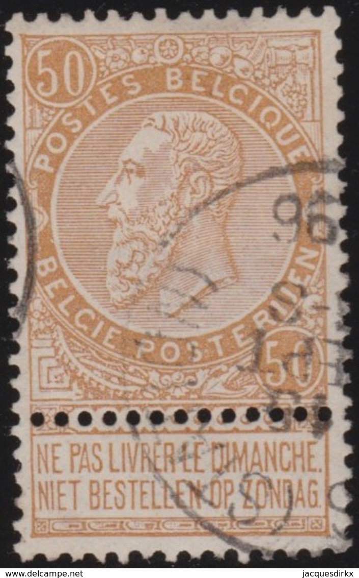 Belgie      .    OBP     .    62       .   O     .   Gebruikt   .   /    .   Oblitéré - 1893-1900 Fijne Baard