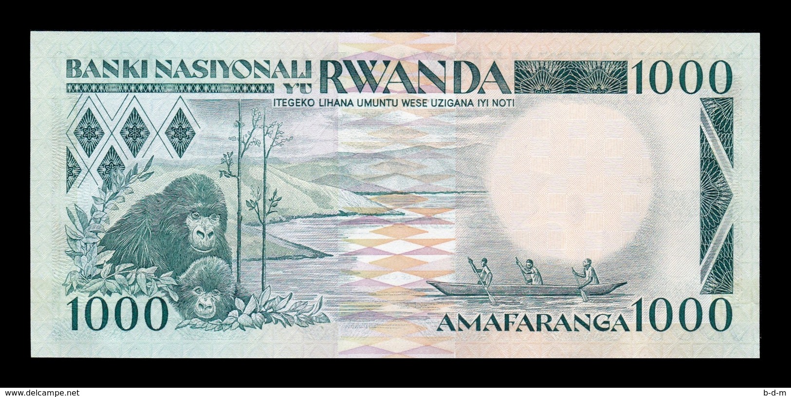 Ruanda Rwanda 1000 Francs 1988 Pick 21 SC UNC - Ruanda-Urundi
