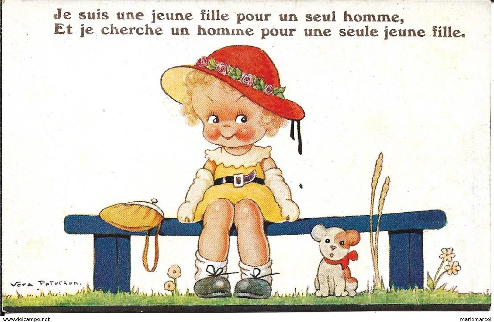 ILLUSTRATEUR-VERA PATERSON-JE SUIS UNE JEUNE FILLE POUR UN SEUL HOMME ET JE CHERCHE UN HOMME POUR UNE SEULE JEUNE FILLE - Paterson