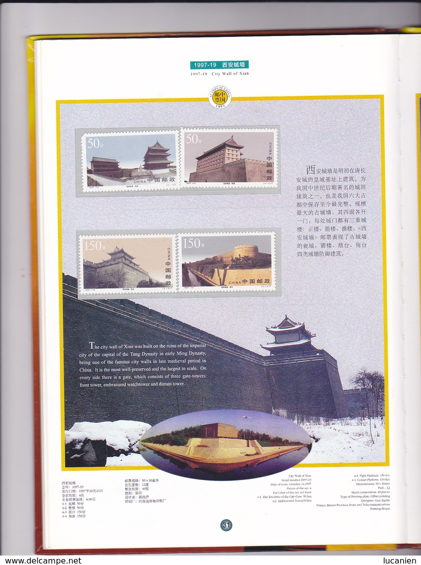 CHINE Année Plus Que Complète 1997 ** 48 Photos dans SUPERBE Album ILLUSTRE - Voir DESCRIPTIF -