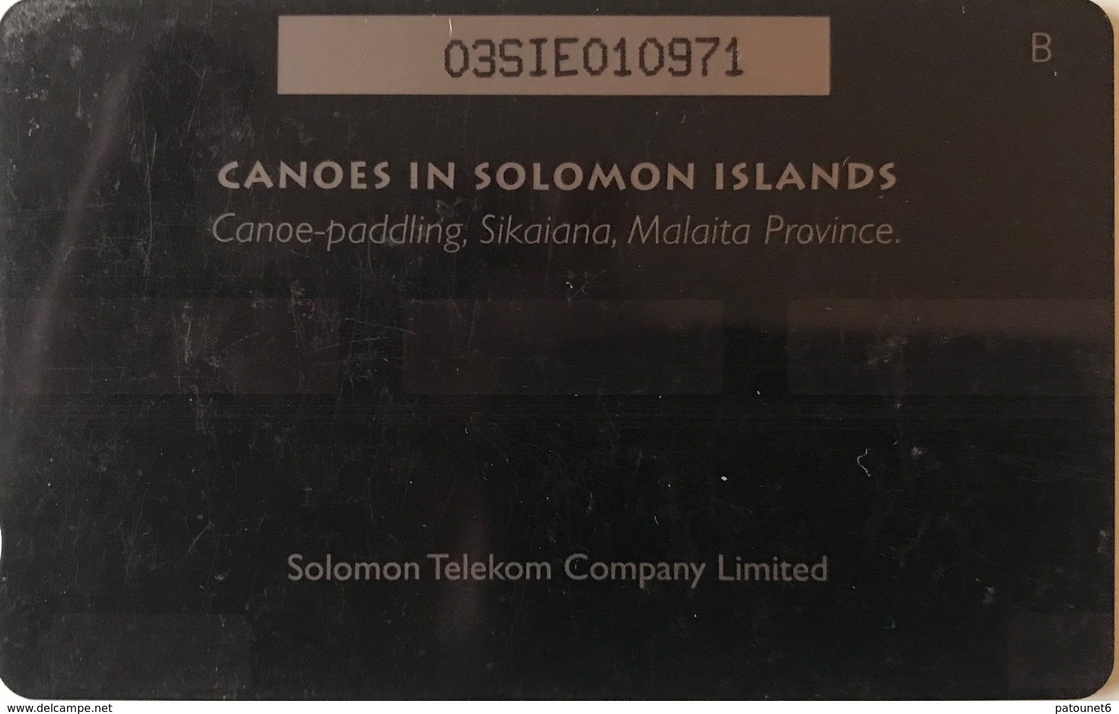 SALOMON  - Phoncard  - Cable § Wireless - Solomon Telecom -   Canoes  -  SI$50 - Salomon