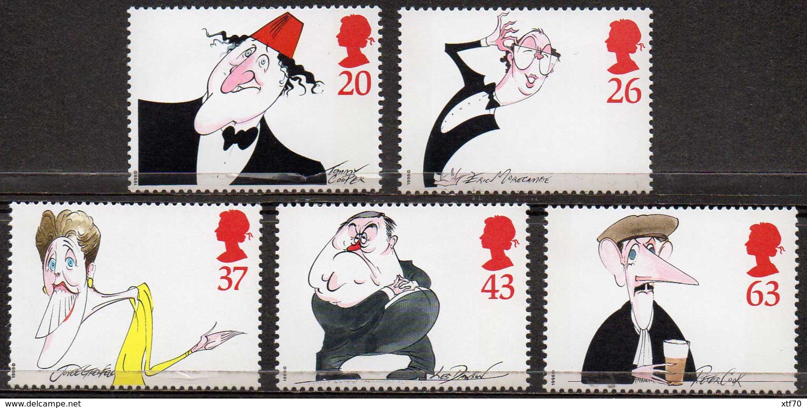 GREAT BRITAIN 1998 Comedians - Unused Stamps