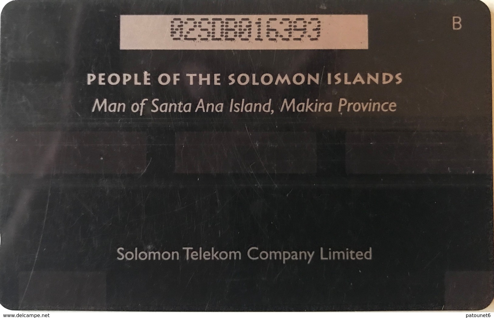 SALOMON  - Phoncard  - Cable § Wireless - Solomon Telecom -  Man Of Santa Ana Island  -  SI$20 - Solomon Islands