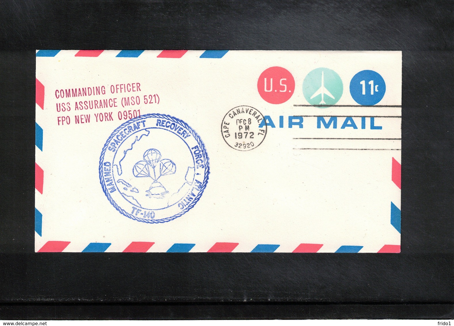 USA 1972 Space / Raumfahrt Apollo 17 Recovery Force Atlantic  USS Assurance Interesting Cover - USA