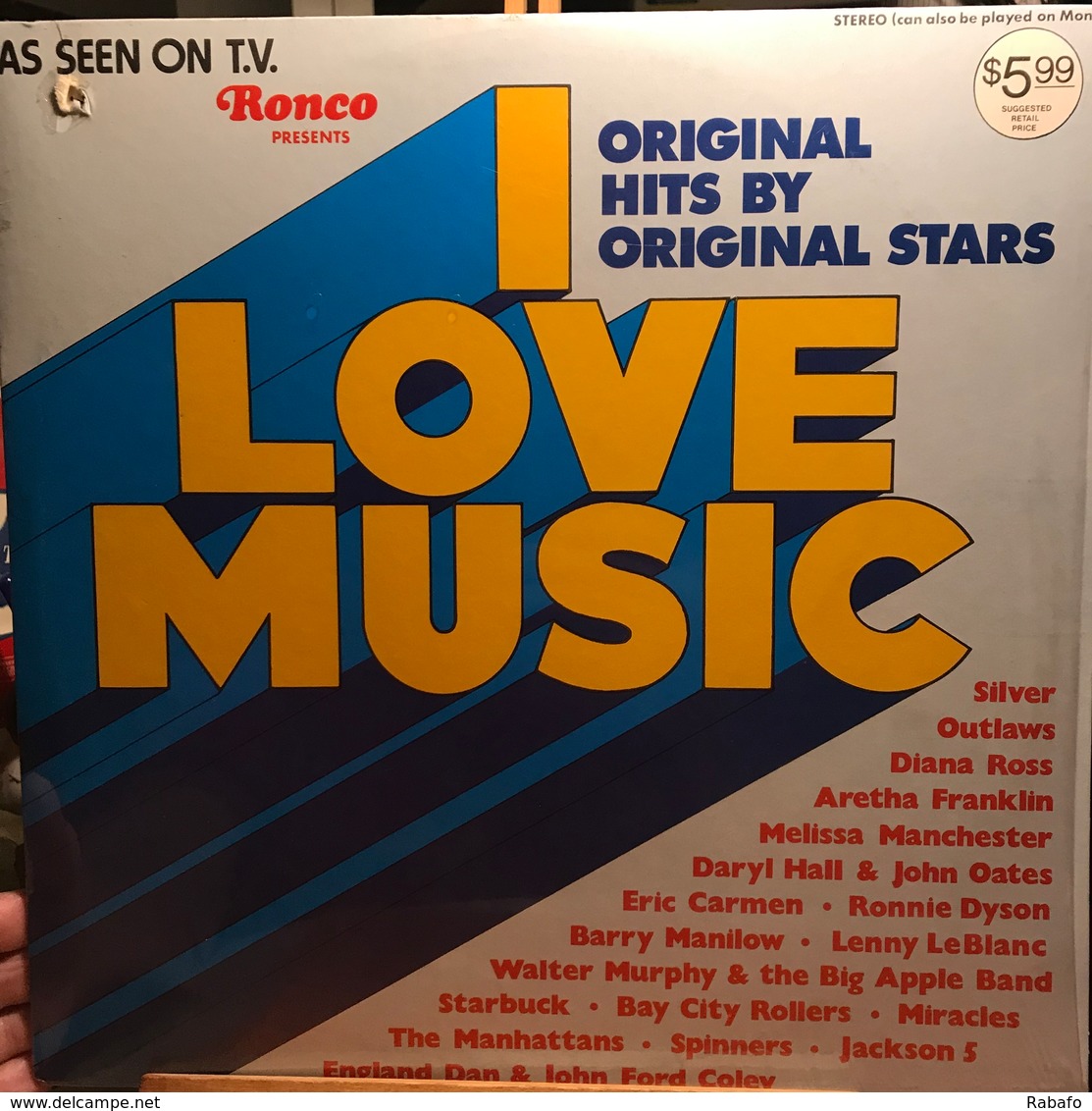 LP Estadounidense De Artistas Varios I Love Music Año 1976 - Compilaties