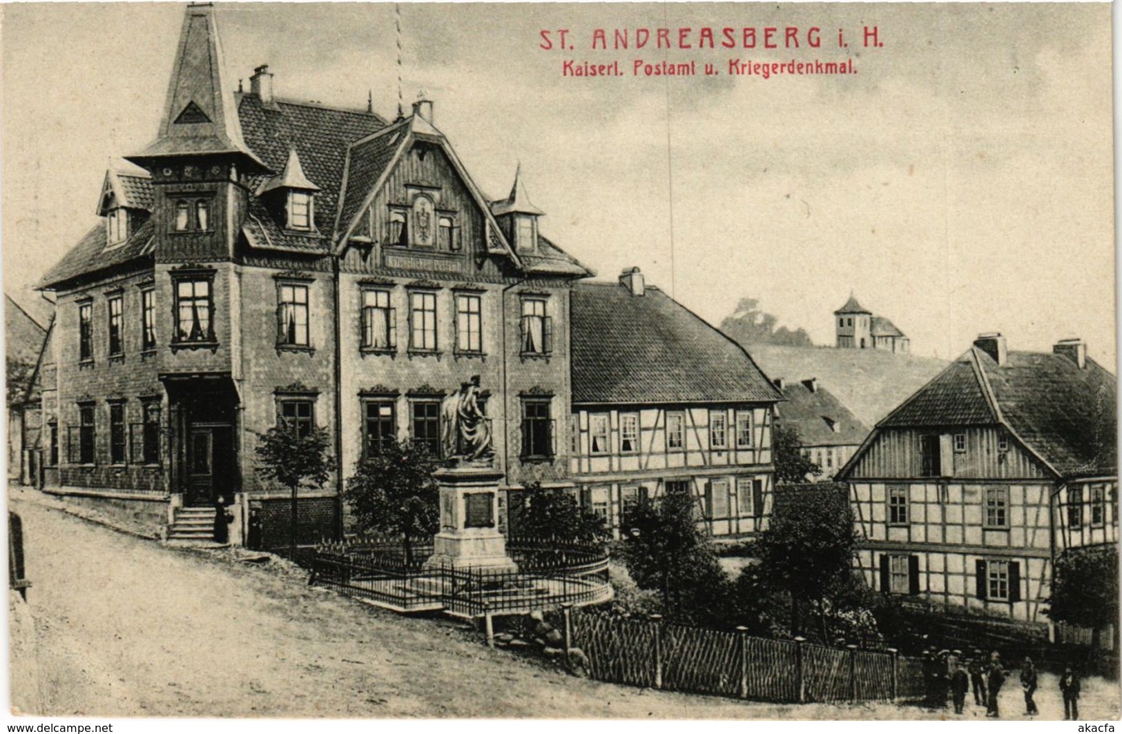 CPA AK St.Andreasberg Kaiserl.Postamt U Kriegerdenkmal GERMANY (955824) - St. Andreasberg
